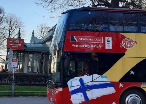 panoramatur med buss i Helsingfors